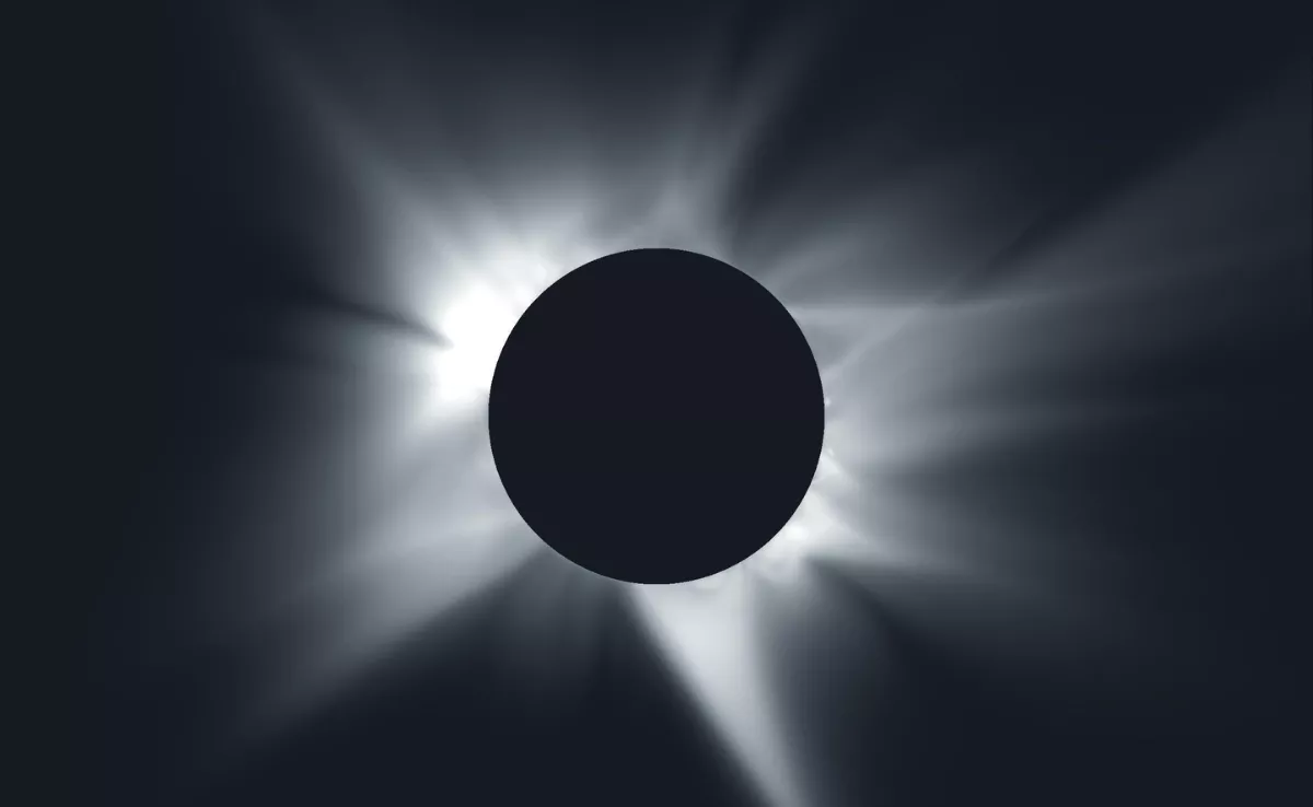 Corona solar que será visible durante el eclipse del próximo 12 de agosto. / IAC