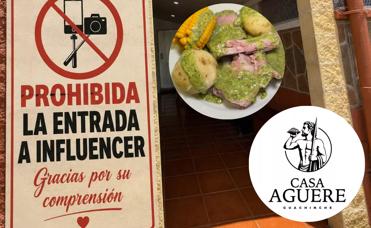 Imagen del cartel junto al logo del Guachinche Casa Aguere./ CANVA