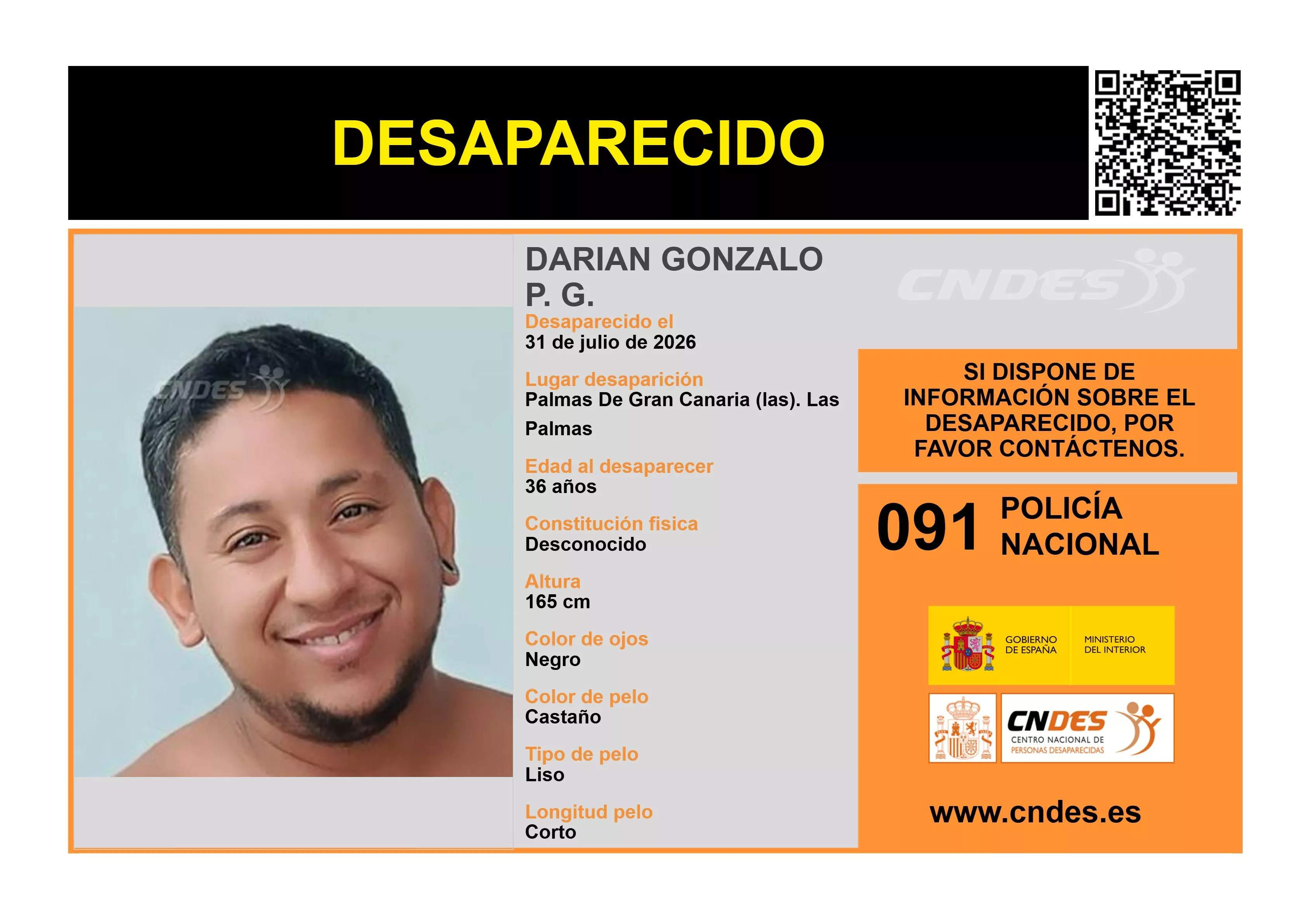 Cartel de Darian Gonzalo./ CNDES