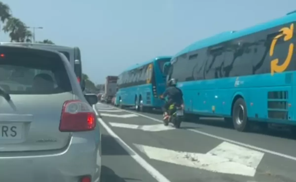 Colapso circulatorio de la capital al dispositivo por las obras de la GC-3. / ATLÁNTICO HOY