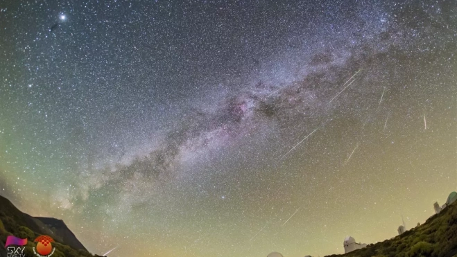 Imagen de Las Perseidas desde el Parque Nacional del Teide./ IAC Imagen de Las Perseidas desde el Parque Nacional del Teide./ IAC