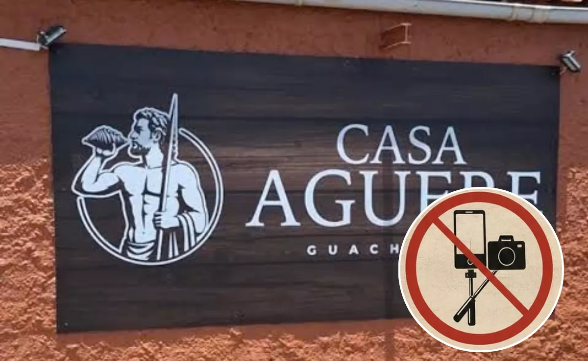 Imagen editada por Atlántico Hoy con el cartel de Guachinche Casa Aguere:/ Imagen de RRSS