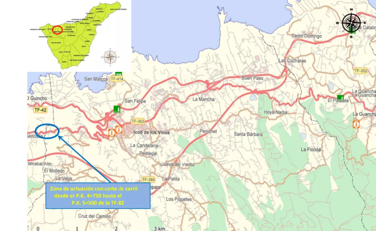 Plano de intervención paisajística de Garachico. / CABILDO DE TENERIFE