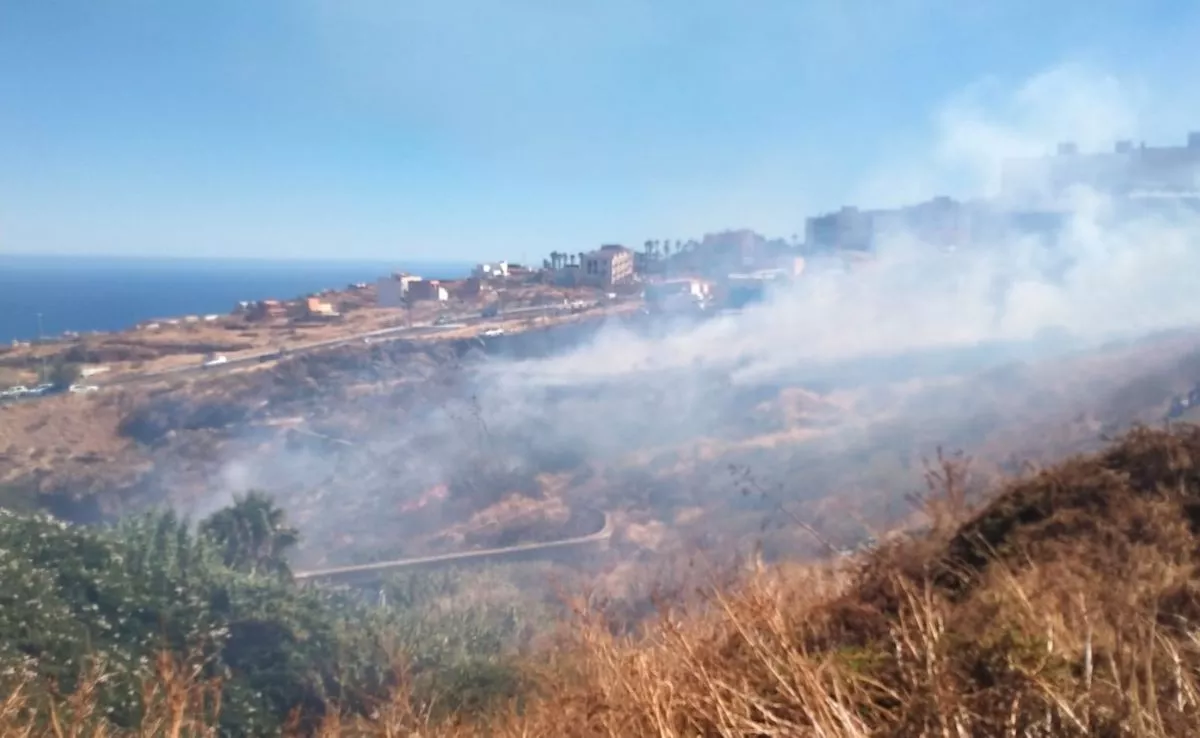 Incendio en un barranco urbano de El Sobradillo |AH