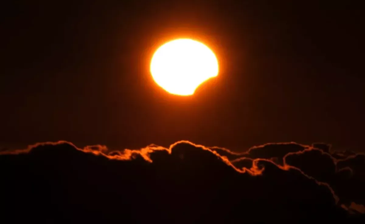 Imagen de un eclipse parcial / EFE