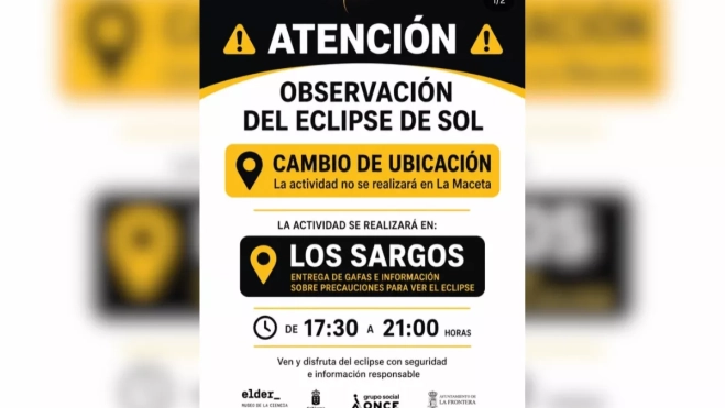 Cambio de ubicación para ver el eclipse en El Hierro / GOBIERNO DE CANARIAS Cambio de ubicación para ver el eclipse en El Hierro / GOBIERNO DE CANARIAS