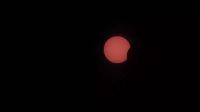 Imagen del eclipse solar visto desde el Pico de las Nieves en Gran CanariaAH Imagen del eclipse solar visto desde el Pico de las Nieves en Gran CanariaAH