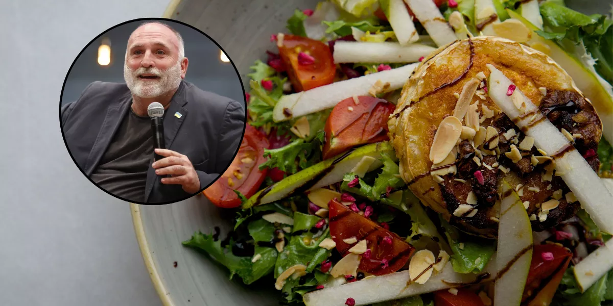 Imagen del chef José Andrés y una ensalada / MONTAJE AH - EFE