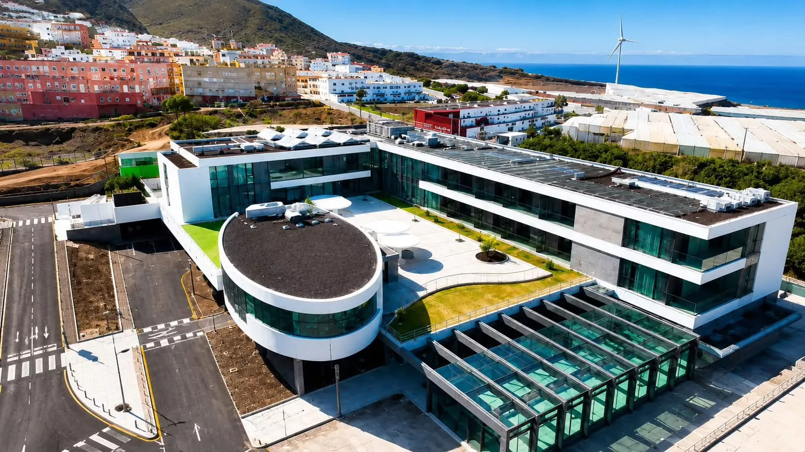 Vista aérea del Centro Sociosanitario Tarazona. AH