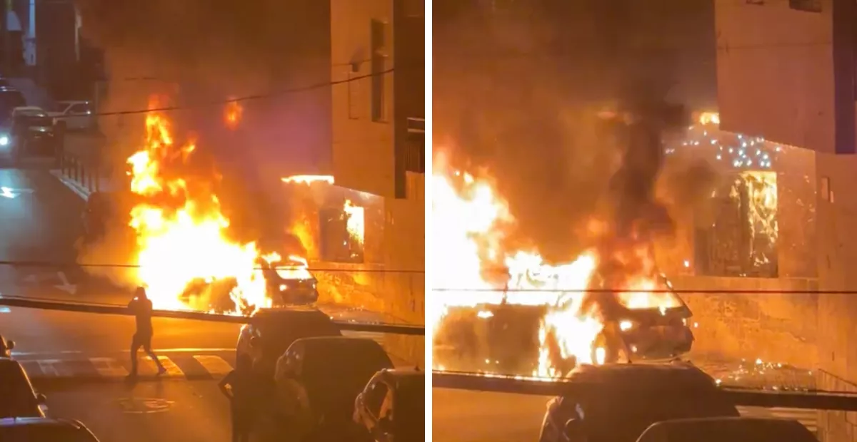 Imagen del incendio en el Tablero, Maspalomas  AH