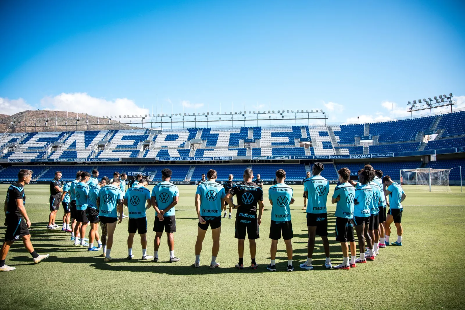 Entrenamiento del CD Tenerife en la previa al Almería. / CD TENERIFE