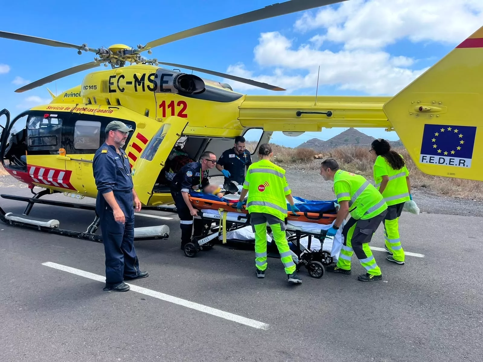 Rescate de un motorista en Tenerife. / 112 CANARIAS