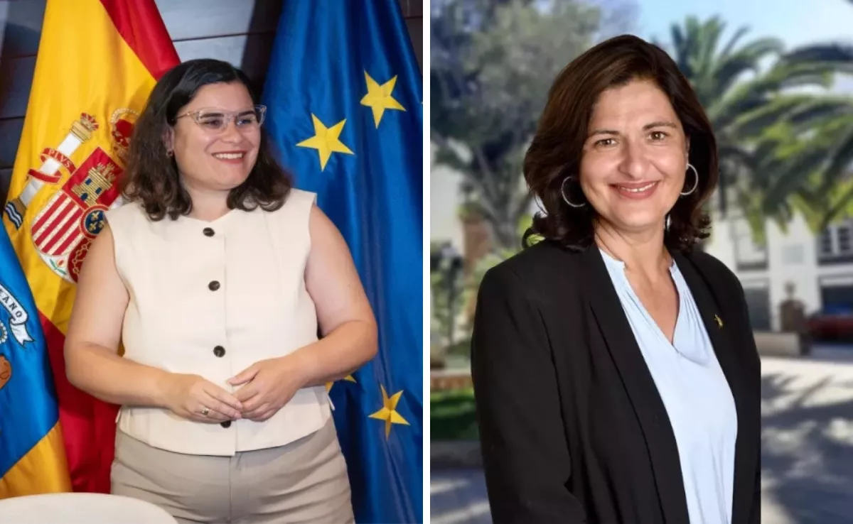 Montaje con imágenes de las alcaldesas de Candelaria y de Güímar, Mari Brito y Luisi Castro