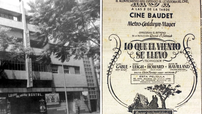 Imagen editado por Atlántico Hoy de la fachada de los cines Baudet y un cartel que anunciaba un nuevo estreno./ CEDIDA POR JULIÁN HERNÁNDEZ Imagen editado por Atlántico Hoy de la fachada de los cines Baudet y un cartel que anunciaba un nuevo estreno./ CEDIDA POR JULIÁN HERNÁNDEZ