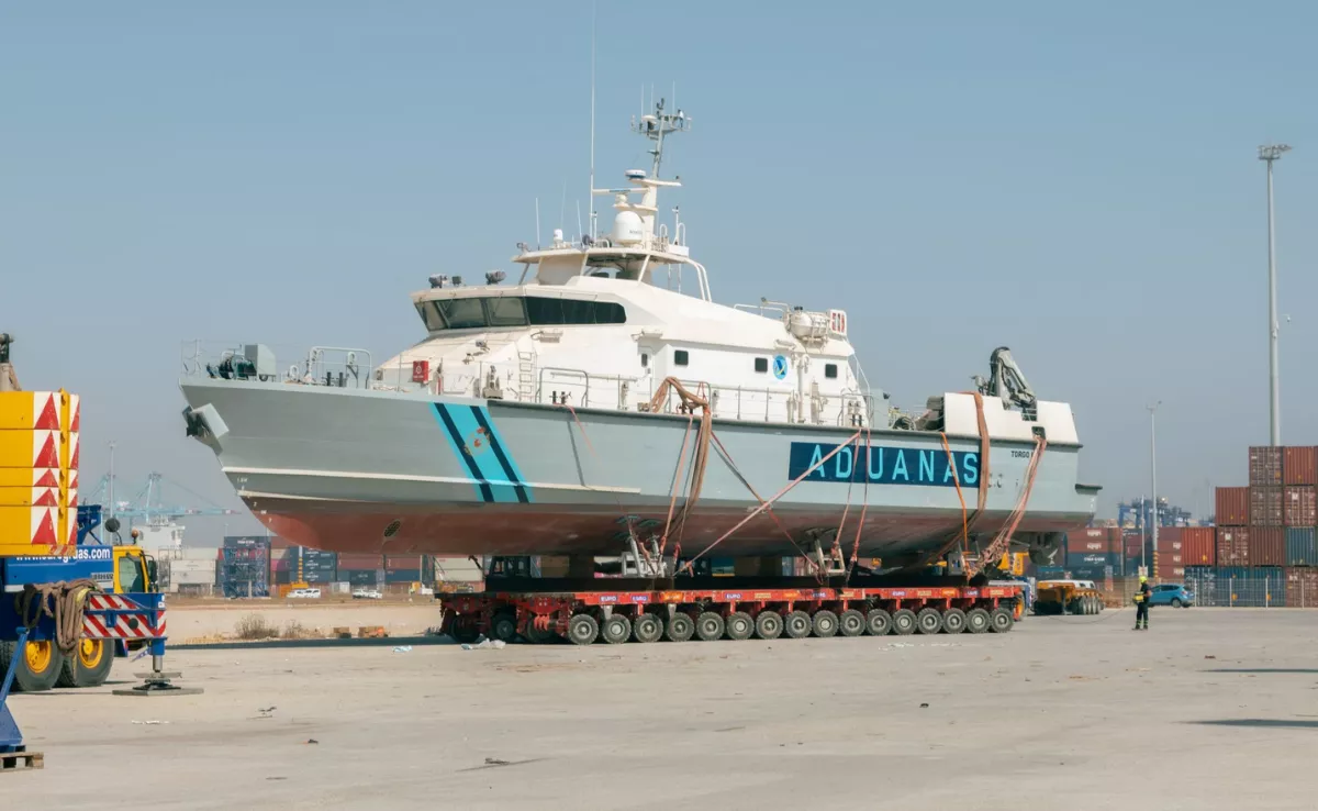 Una de las dos patrulleras de Aduanas que irá a Canarias. / IMAGEN DE LA EMPRESA LOGISTIKA 360 