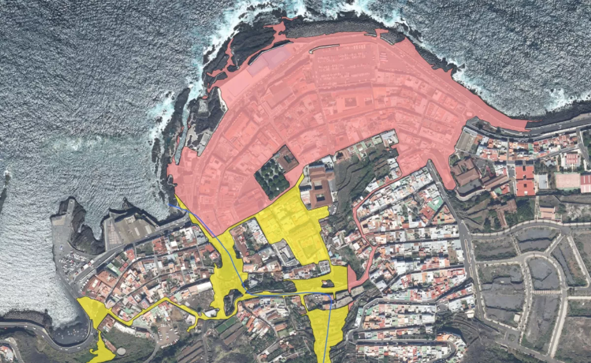 Mapa de peligrosidad actualizado en Tenerife. / MAPA 