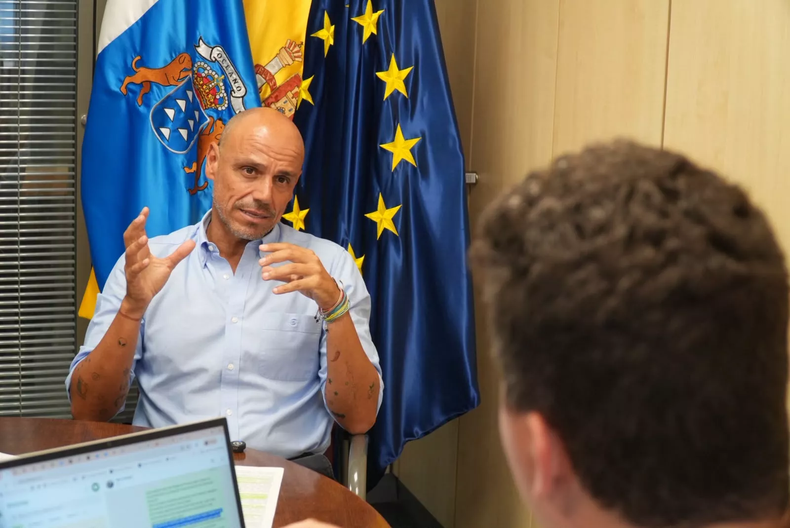 Alfonso Cabello, presidente de Proexca y viceconsejero de la Presidencia de Canarias, durante una entrevista con Atlántico Hoy./ CEDIDA Alfonso Cabello, presidente de Proexca y viceconsejero de la Presidencia de Canarias, durante una entrevista con Atlántico Hoy./ CEDIDA