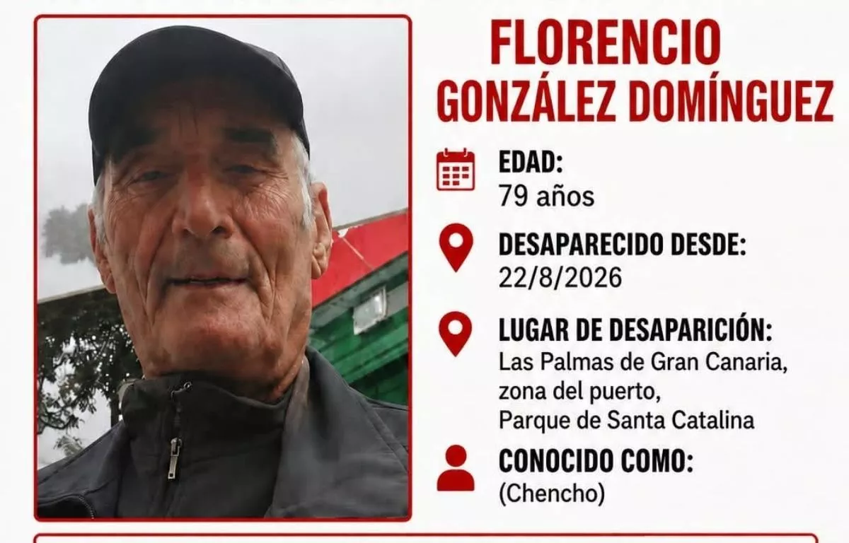 Buscan a un hombre de 79 años desaparecido en Las Palmas de Gran Canaria. POLICÍA LPA