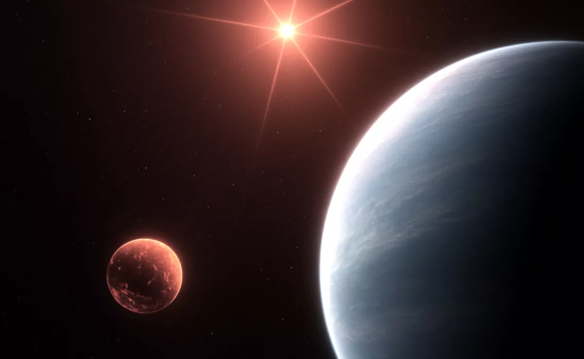 Representación artística del sistema planetario TOI-1752./ Alberto Peláez Torres (IAA-CSIC)