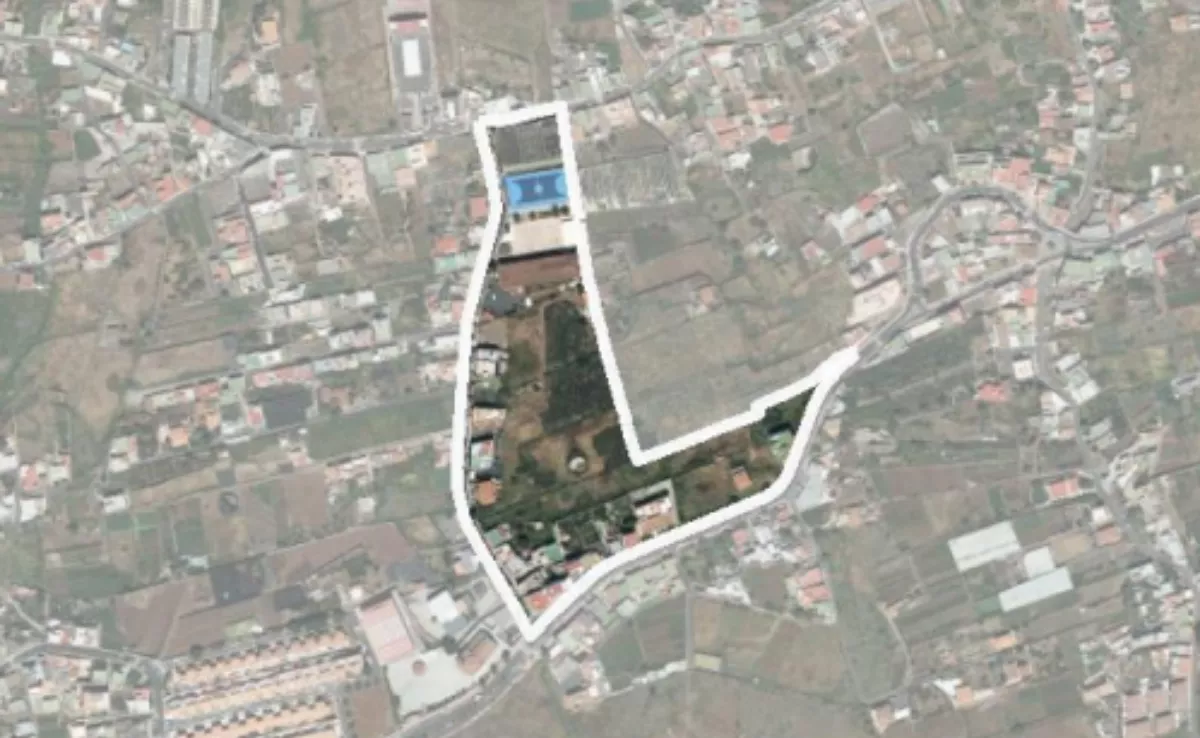 Parcela donde se construirá el nuevo parque urbano de Valle de Guerra./ CEDIDA