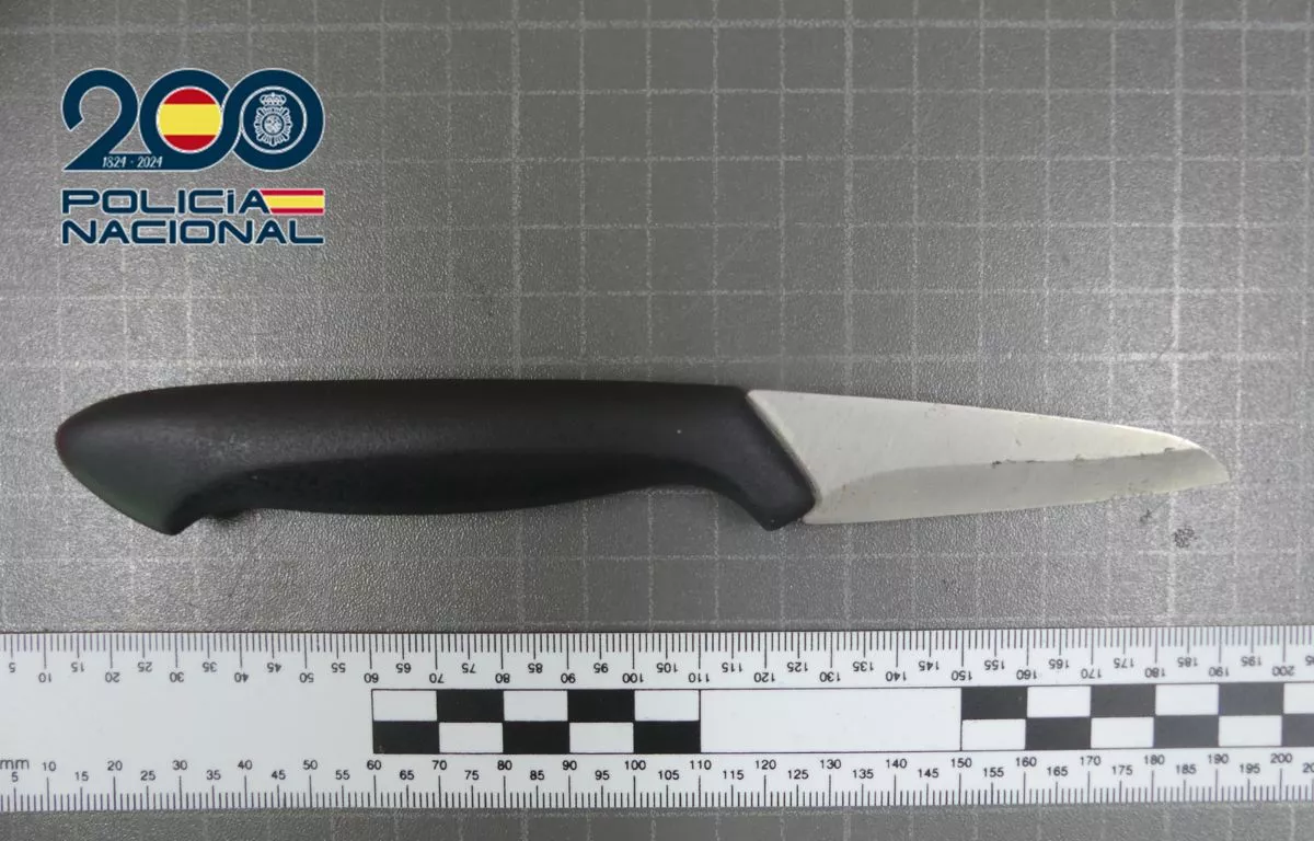 Cuchillo intervenido por la Policía Nacional. AH