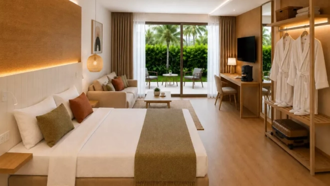 Imagen de una de las habitaciones del nuevo hotel en Fuerteventura / GARDEN HOTELS & RESORTS Imagen de una de las habitaciones del nuevo hotel en Fuerteventura / GARDEN HOTELS & RESORTS