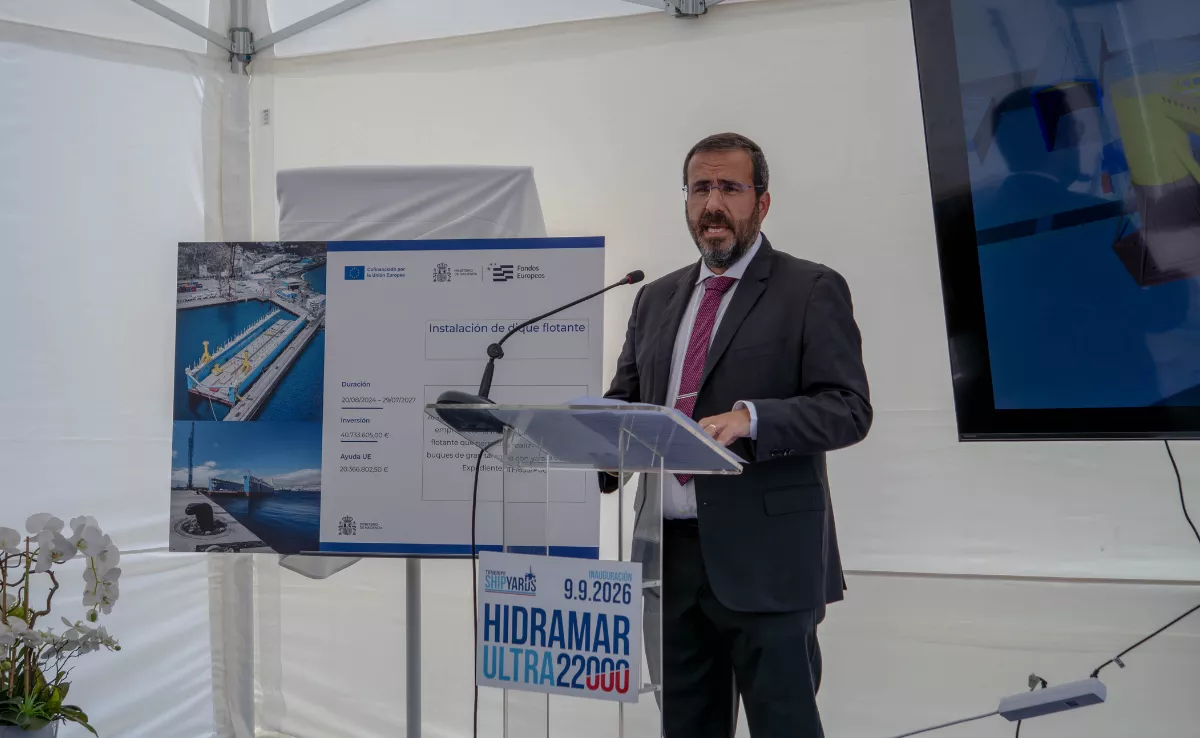 Jonathan Pérez Padrón, consejero delegado de Grupo Hidramar, en la presentación del Ultramar 22.000./ CEDIDA