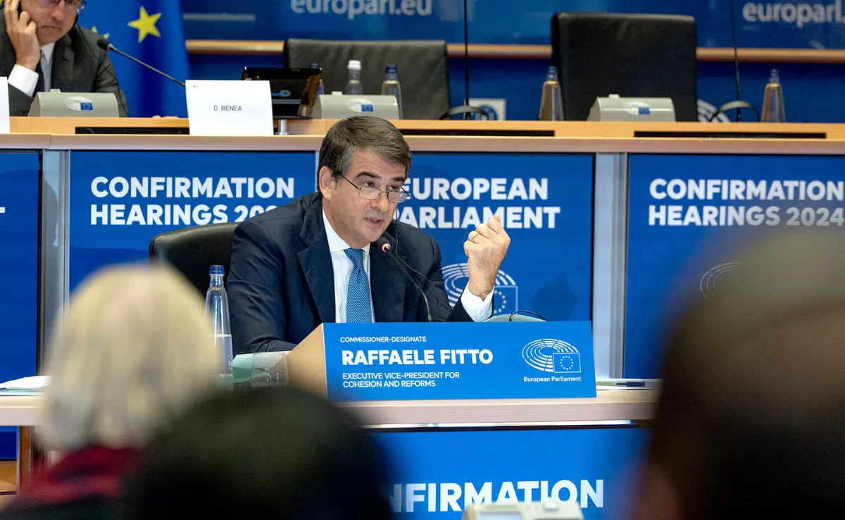 El vicepresidente a cargo de la Política de Cohesión, Raffaele Fitto / PARLAMENTO EUROPEO