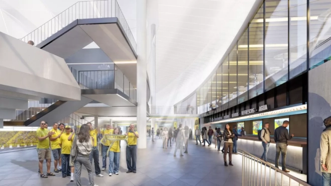 Interior del futuro Estadio de Gran Canaria / INSTITUTO INSULAR DE DEPORTES DE GRAN CANARIA Interior del futuro Estadio de Gran Canaria / INSTITUTO INSULAR DE DEPORTES DE GRAN CANARIA