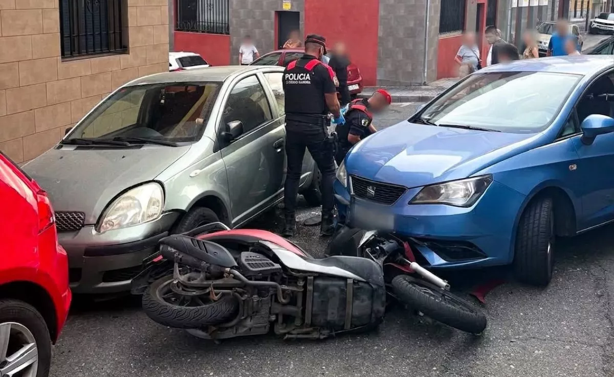 Motorista que se fugó de un control en La Isleta y terminó detenido. / POLICÍA CANARIA