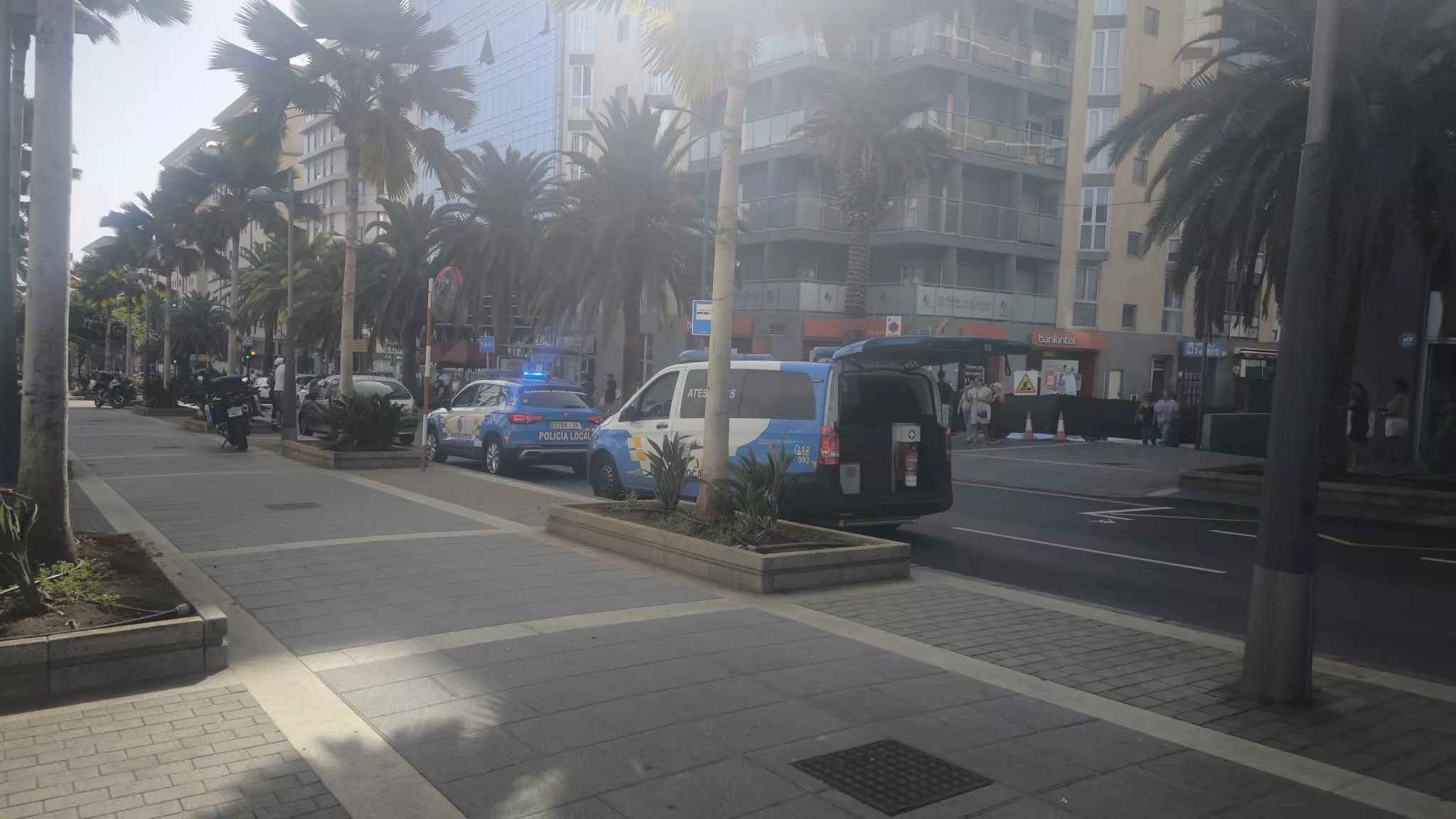 Imagen de la avenida Tres de Mayo en el momento del incidente. / CEDIDA