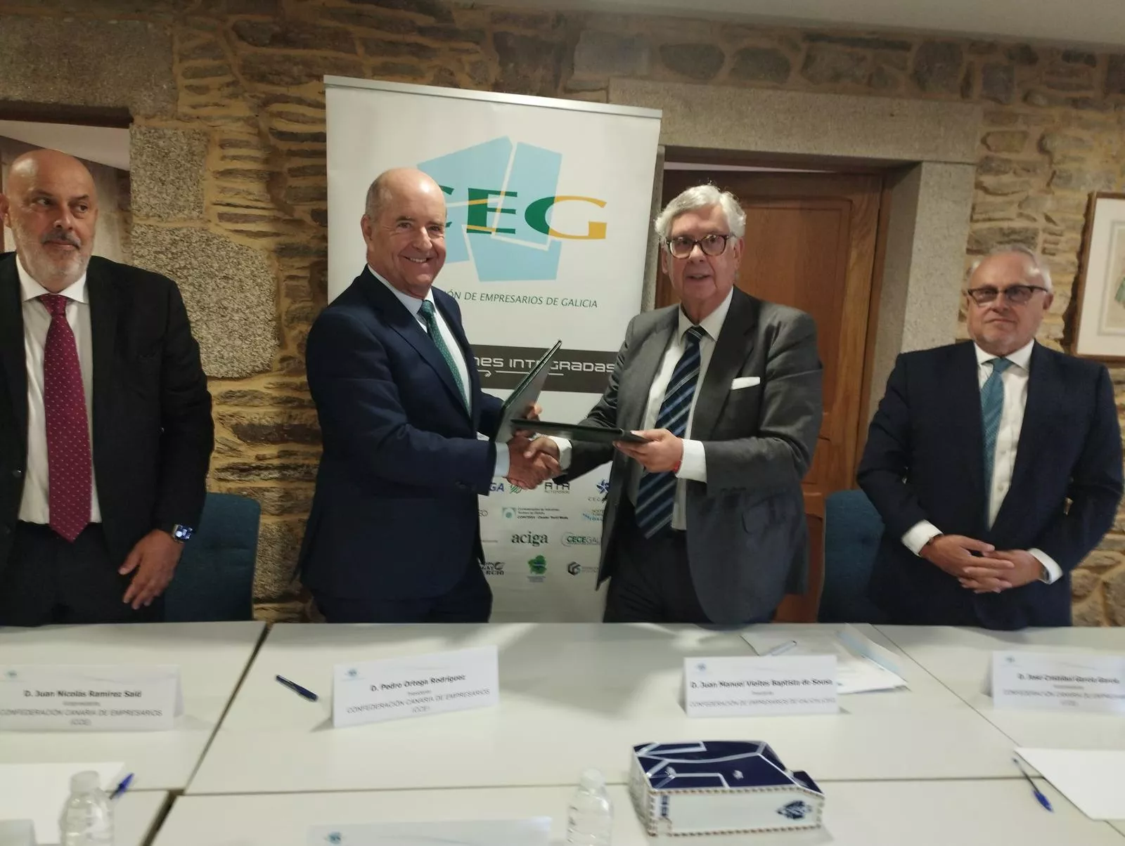 La Confederación de Empresarios de Galicia y la Confederación Canaria de Empresarios. / CEDIDA