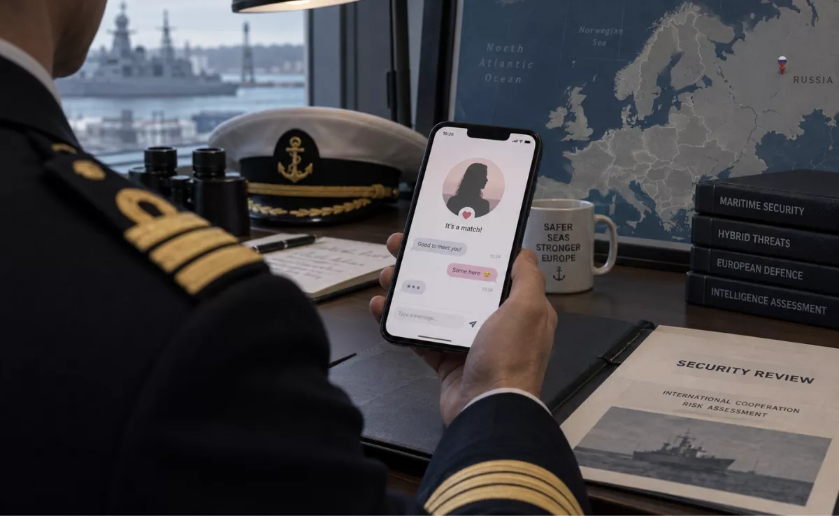 Imagen creada con IA de un militar en la aplicación de Tinder / AH