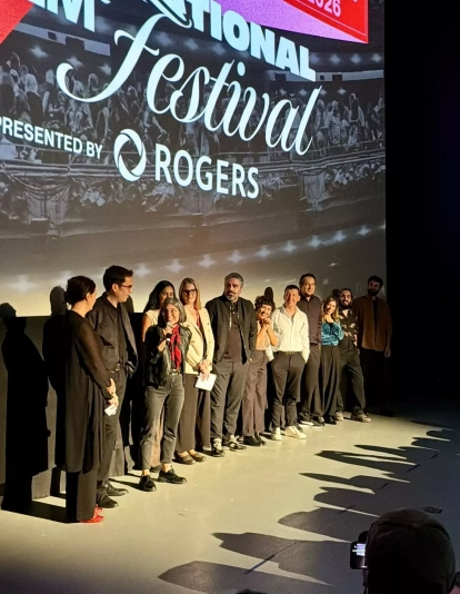 El equipo de la película 'Las islas afortunadas' en el Festival de Toronto./ CEDIDA POR JOSÉ ALAYÓN El equipo de la película 'Las islas afortunadas' en el Festival de Toronto./ CEDIDA POR JOSÉ ALAYÓN