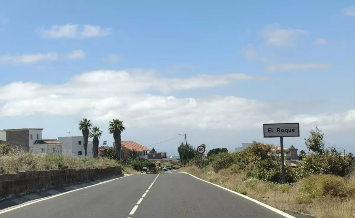 Carretera de El Roque, en San Miguel de Abona. / CEDIDA
