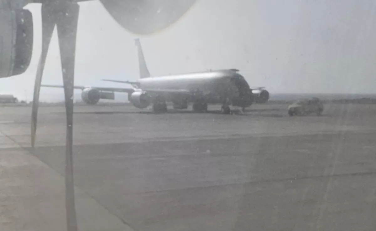 Imagen de un avión estadounidense en Gran Canaria. / CEDIDA