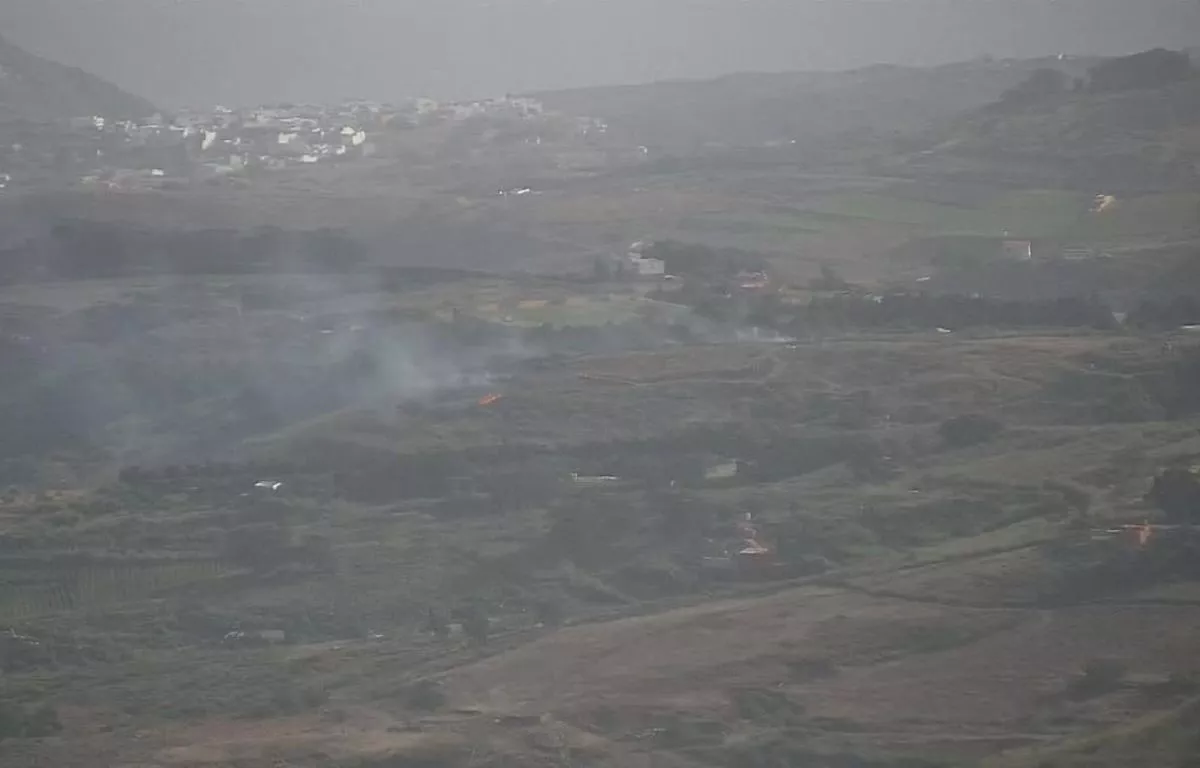 Imagen del conato de incendio en Saucillo. AYUNTAMIENTO DE GÁLDAR