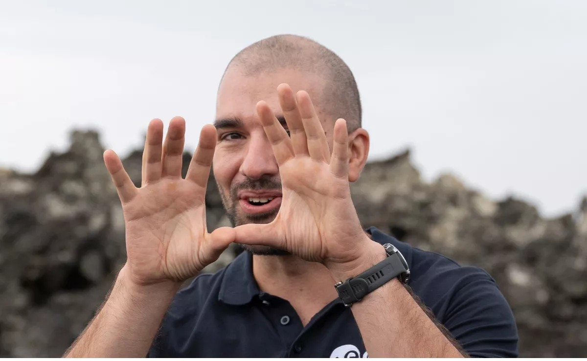 El astronauta español de la ESA, Pablo Álvarez, que se encuentra en Lanzarote / EFE - ADRIEL PERDOMO
