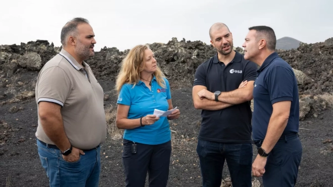 El astronauta español de la ESA, Pablo Álvarez, que se encuentra en Lanzarote / EFE - ADRIEL PERDOMO El astronauta español de la ESA, Pablo Álvarez, que se encuentra en Lanzarote / EFE - ADRIEL PERDOMO