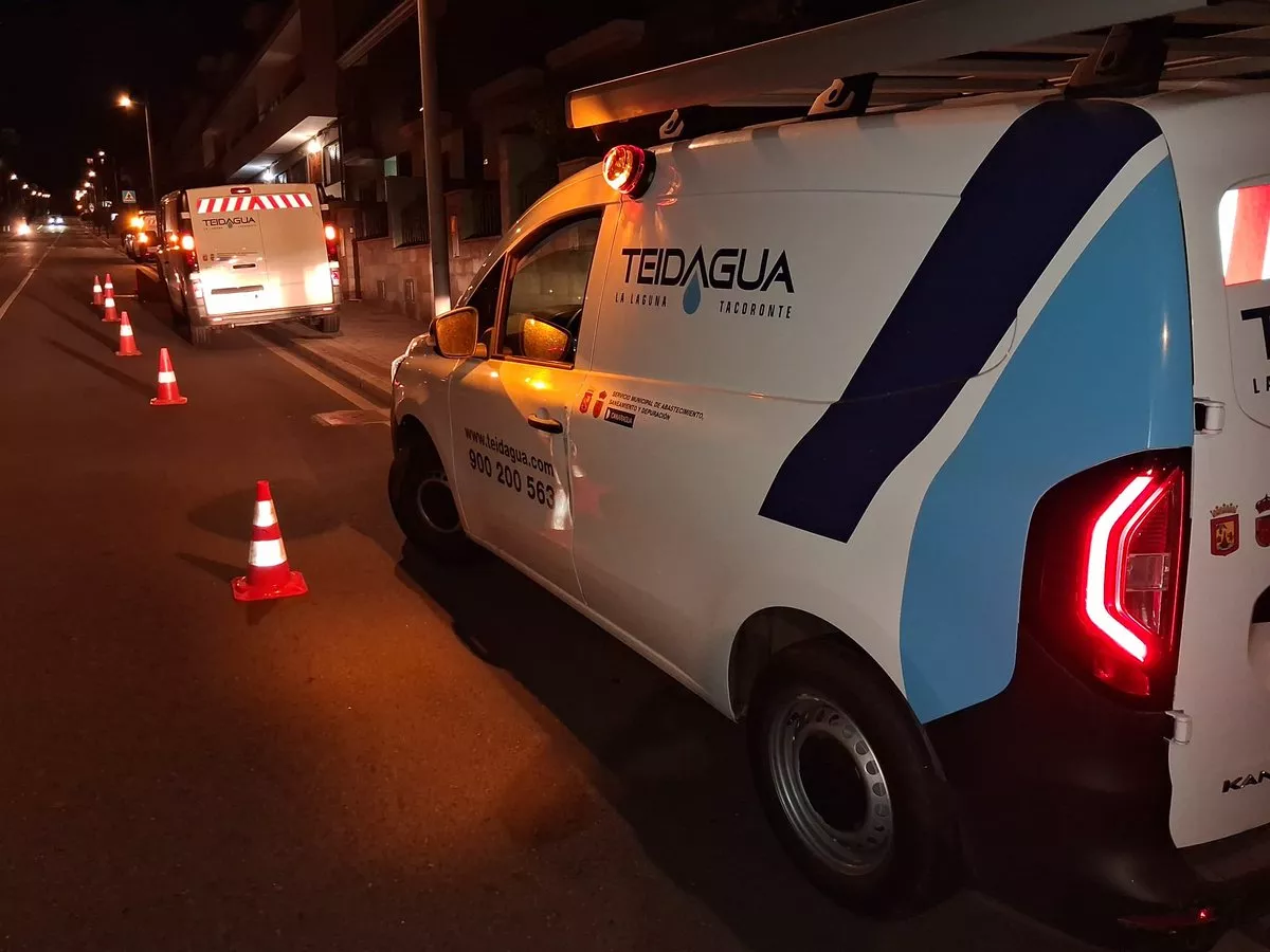 Una avería deja sin agua a vecinos de La Laguna durante la noche. TEIDAGUA