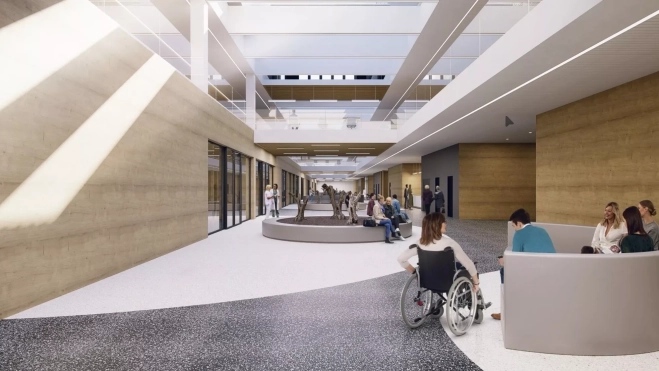 Proyección del interior del Hospiten Boadilla. / AH Proyección del interior del Hospiten Boadilla. / AH