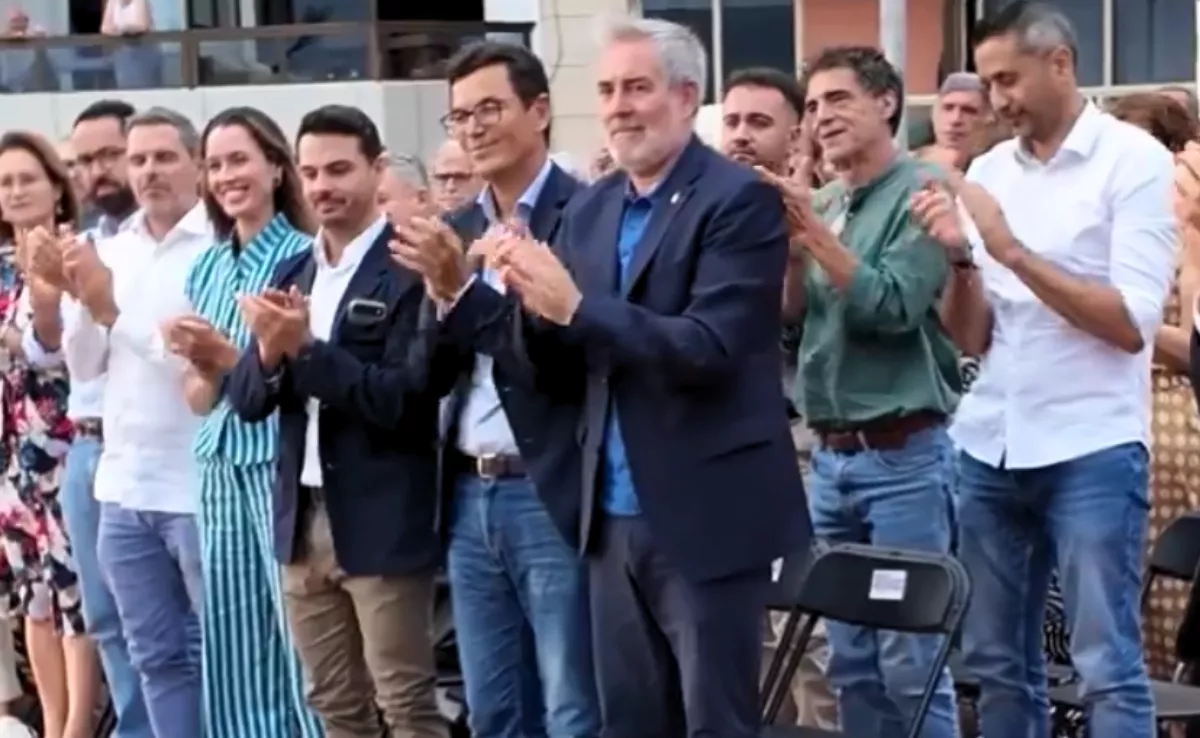 Miembros de CC durante la presentación de Marcial Morales como candidato de Primero Canarias al Ayuntamiento de Las Palmas de Gran Canaria / MUNICIPALISTAS PRIMERO CANARIAS 