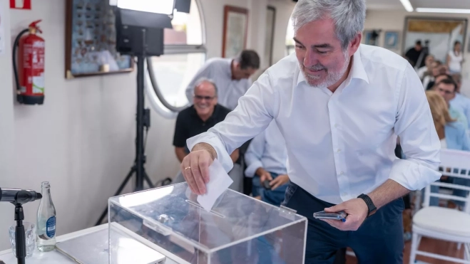 Fernando Clavijo, durante el acto del Consejo Político Nacional de Coalición Canaria en el que fue proclamado candidato a la Presidencia de Canarias en 2027. / CC