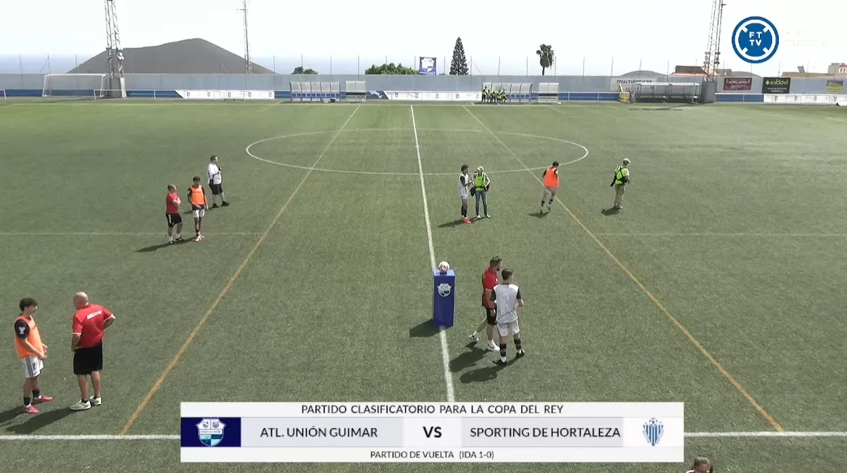 Imagen del encuentro entre el Atlético Unión Güímar y el AD Sporting de Hortaleza paralizado. / FEDERACIÓN DE FÚTBOL DE TENERIFE
