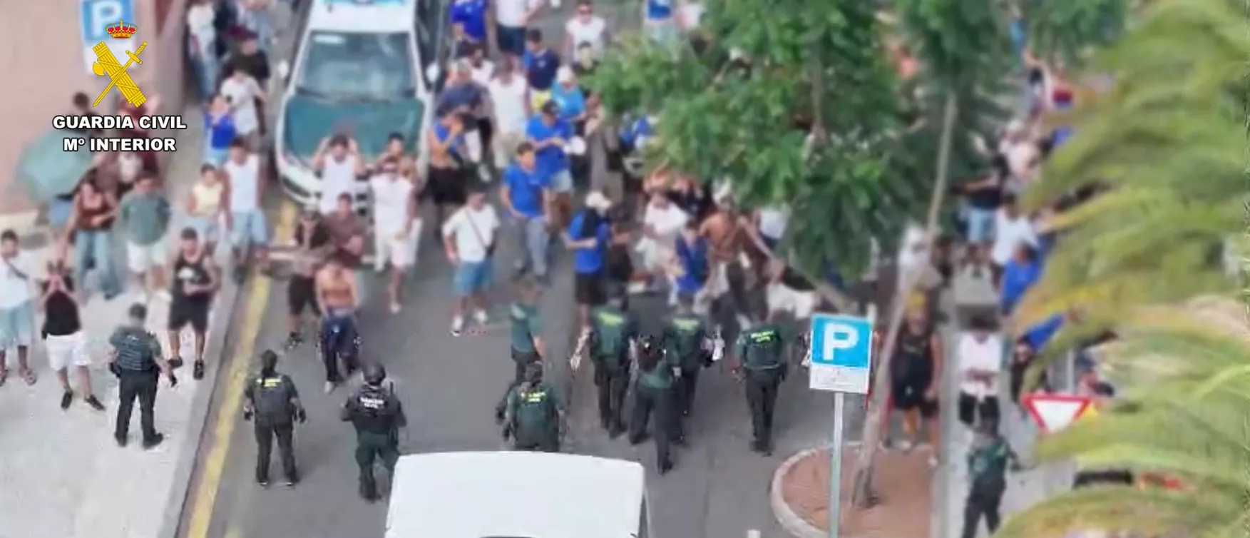 Abierta una investigación por los altercados ocurridos antes del Güímar-Sporting de Hortaleza. / GUARDIA CIVIL