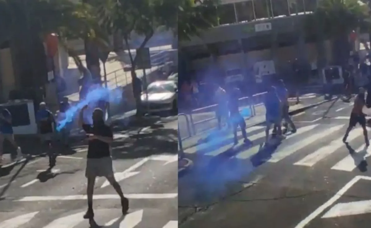 Incidentes en la previa del Atlético Unión Güimar-Sporting Hortaleza / PEDRO PSANMARTIN