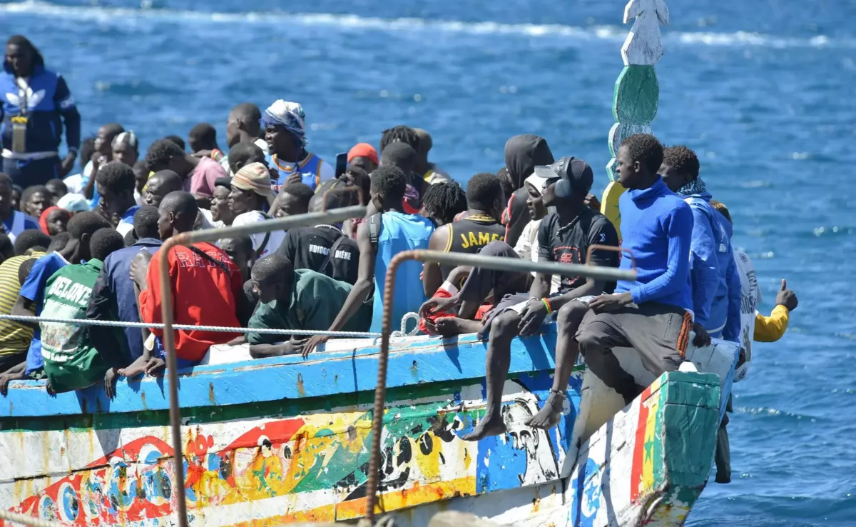 Imagen de unos migrantes llegando a Canarias / EFE
