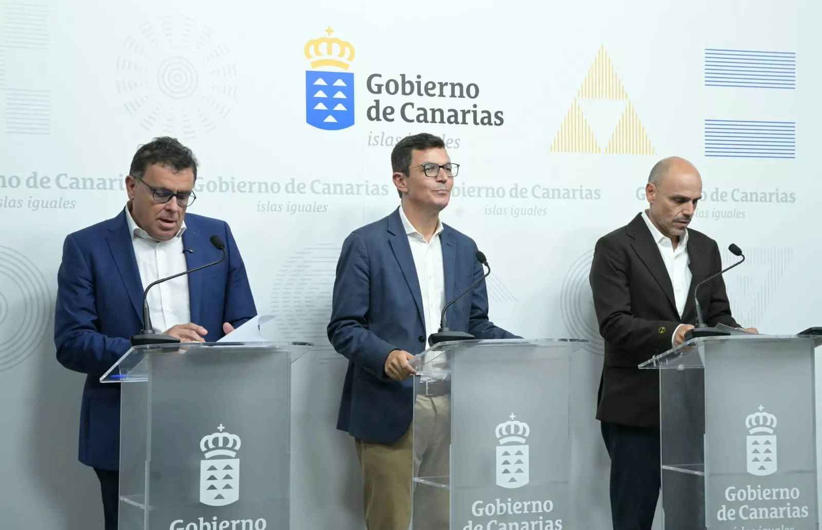 Rueda de prensa posterior al Consejo de Gobierno de este lunes 5 de octubre. GOBIERNO DE CANARIAS