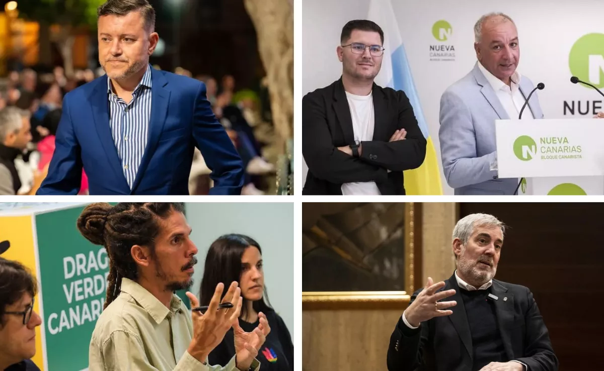 Teodoro Sosa, Ayoze Corujo, Luis Campos, Alberto Rodríguez, Carmen Peña y Fernando Clavijo / AH