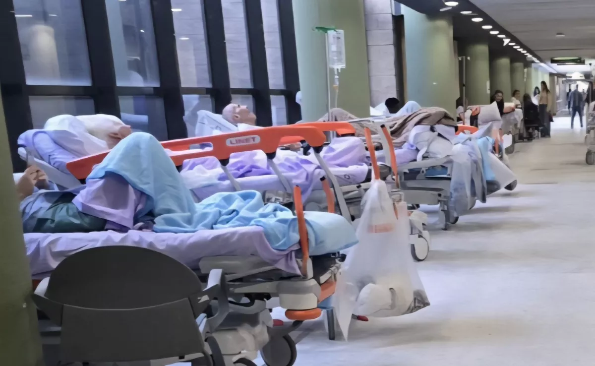 Imagen de un hospital de Canarias colapsado. / CEDIDA
